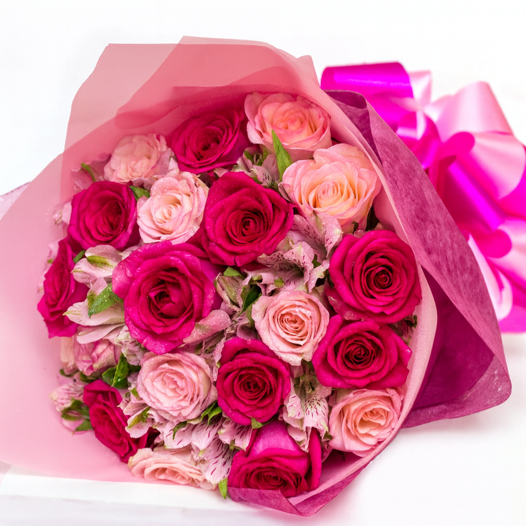 pembe-fusya-gul-buketi | Antalya Çiçek Siparişi