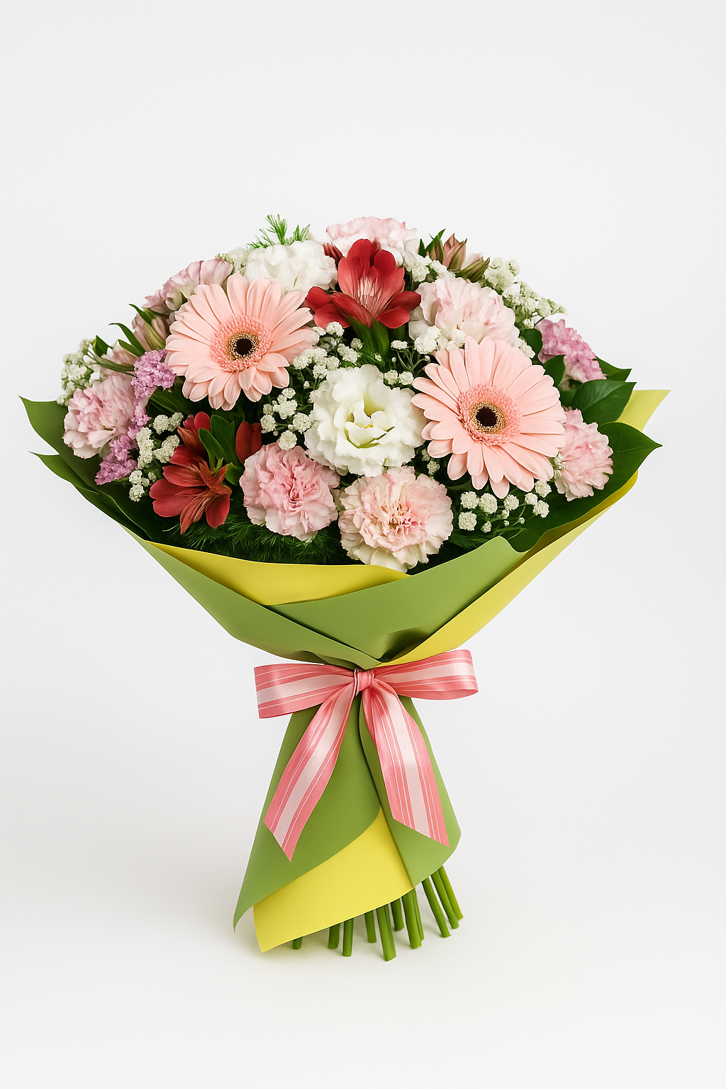 pembe-gerbera-ve-karisik-cicek-buketi- | Antalya Çiçek Siparişi